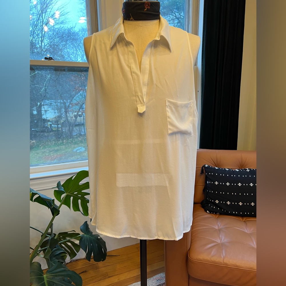 *PLUS SIZE” Sleeveless Blouse